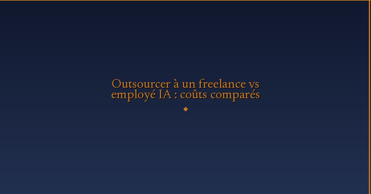 Illustration — Outsourcer à un freelance vs employé IA : coûts comparés